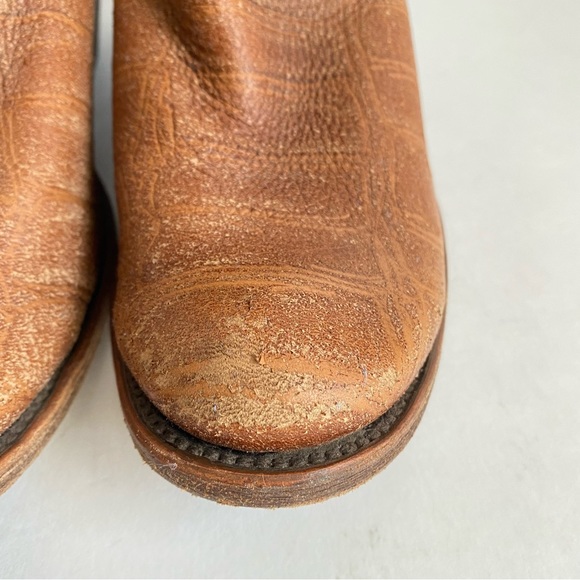 Corral Tall Boots Indie Bohemian Boho Chic Western Fringe Brown Leather 7.5 - Picture 8 of 16